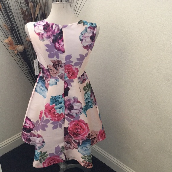 Shelby Nites Pale Pink Floral High Low Dress - Picture 6 of 9